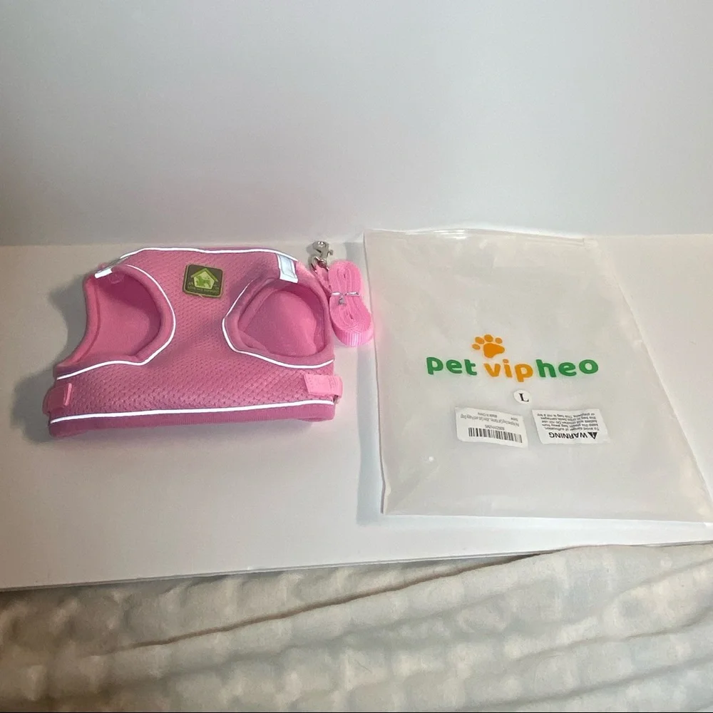 Pink Cat Harness With Leash